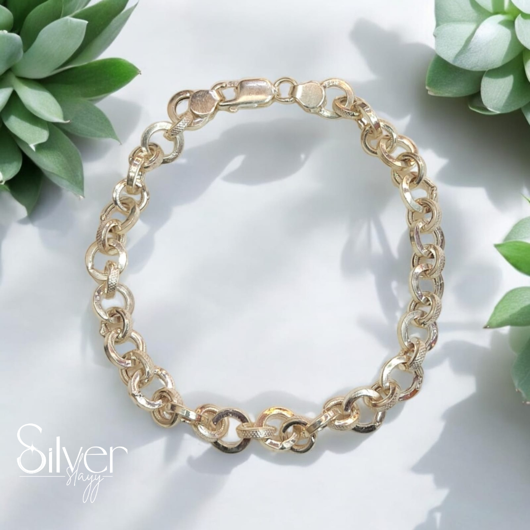 Bold Gold-Tone Chunky Link Bracelet for Men - Modern Chain Jewelry