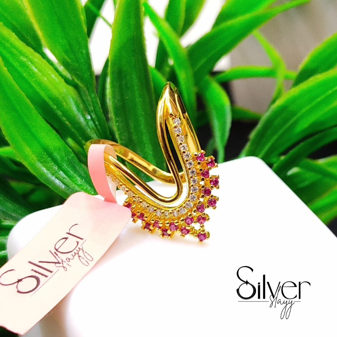 Gold Plated Venki Ring – Adjustable Size | Elegant & Stylish Design