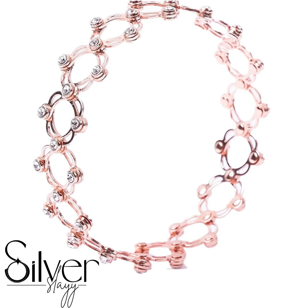 Rose Gold Ring-Cum-Kada Bracelet – Stylish Statement Jewelry for Women | Silverslayy