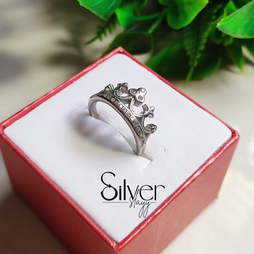 π Crown Princess Ring β 925 Silver Royal Elegance for Her π