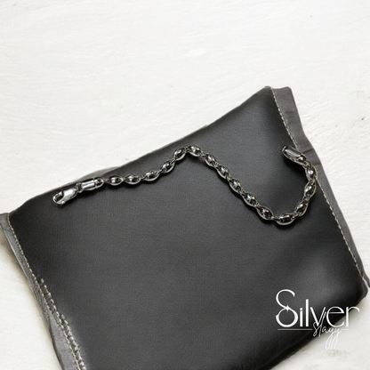 Men's Polished Silver Chain Bracelet - Timeless and Elegant Accessory