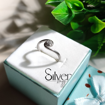 🔹 925 Sterling Silver Sparkle Ball Ring | Elegant Minimalist Design 💍