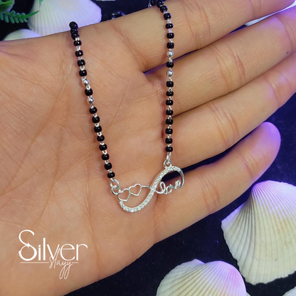 Infinity Love Silver Mangal Sutra | Modern Jewelry by SilverSlayy