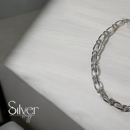 Men's Stylish Silver Chain Bracelet - Modern and Versatile Design