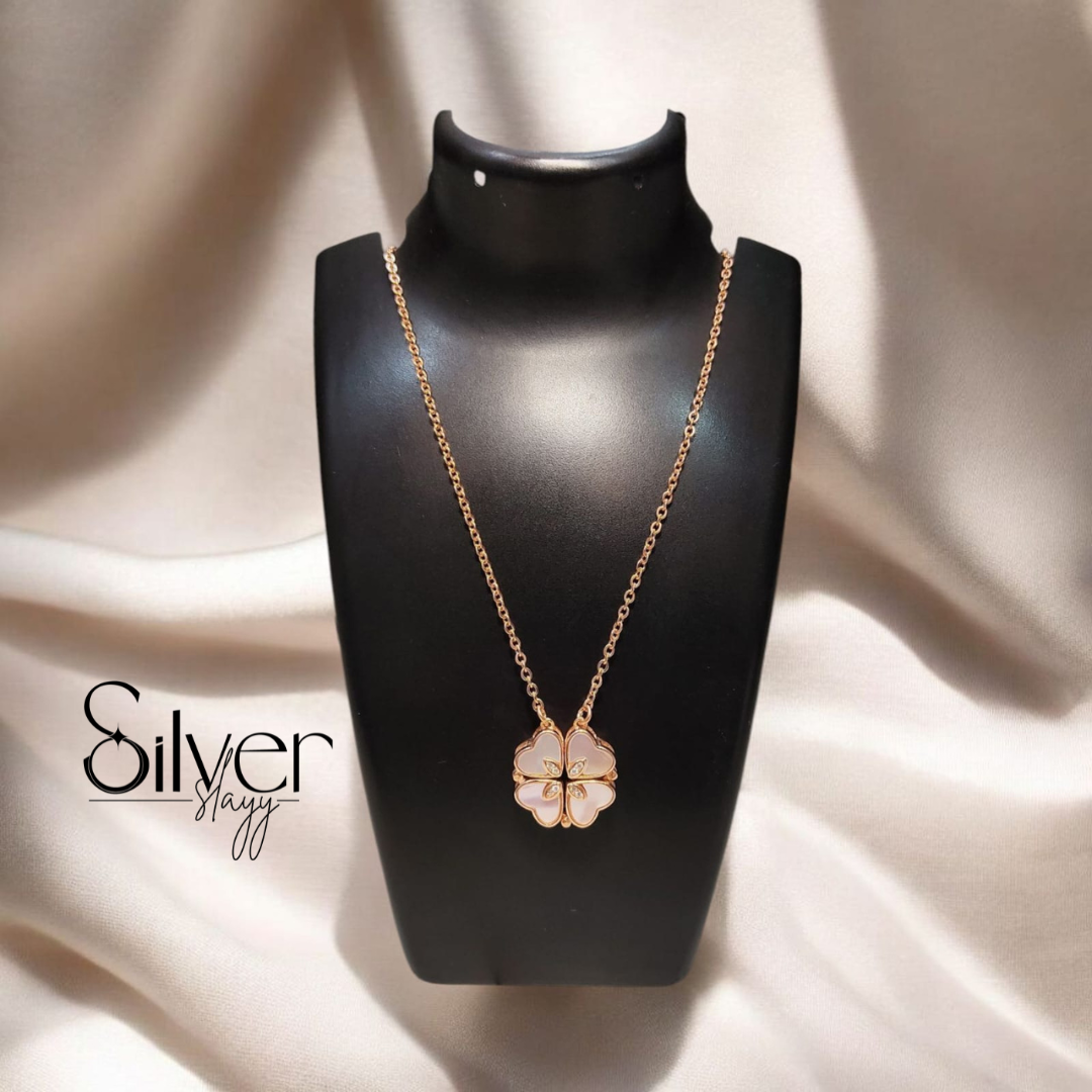 925 Sterling Silver Flower Dokia Chain for Her | Openable Design