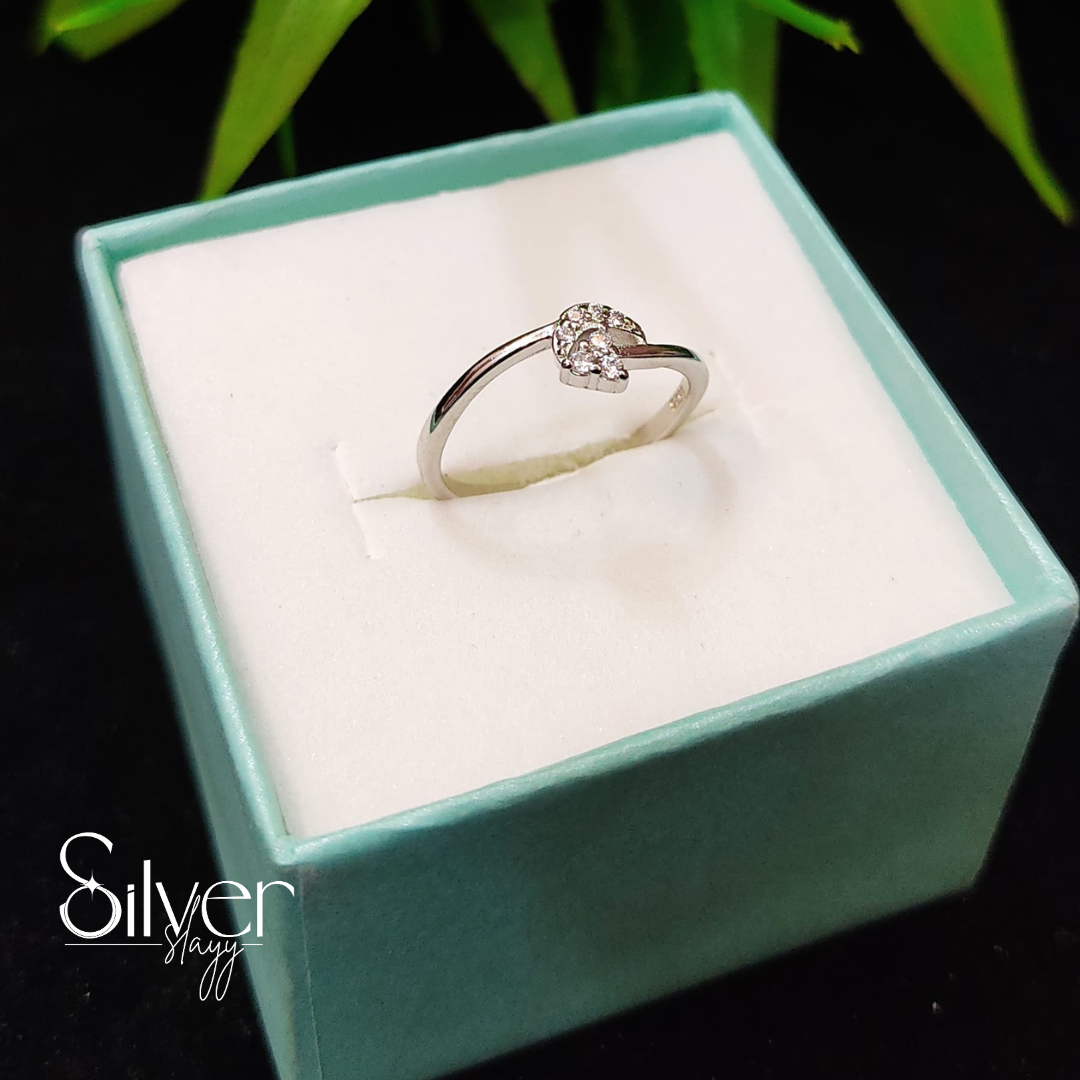 Sterling Silver Elegant Heart Ring – Minimalist & Affordable Jewelry for Girls
