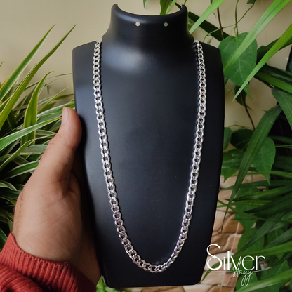 Classic 925 Sterling Silver Cuban Link Chain for Boys – Durable and Stylish