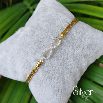 Stylish 925 Sterling Silver Bracelet with Infinity Charm for Women | SilverSlayy