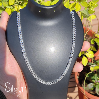 Classic Silver-Tone Chain Necklace for Men - Sleek and Durable