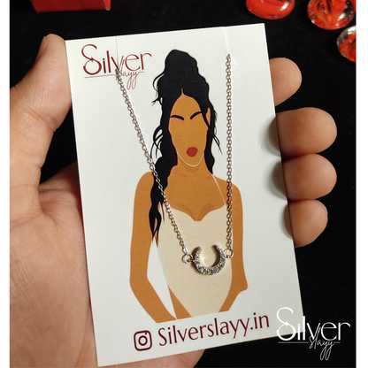 Chic 925 Sterling Silver Horseshoe Pendant Necklace – Women's Minimalist Jewelry
