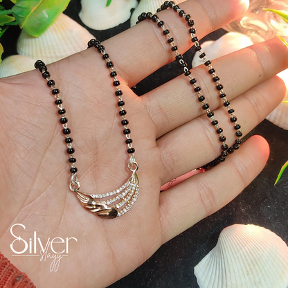 Elegant Single-Layered Silver Mangal Sutra | Timeless Jewelry by SilverSlayy