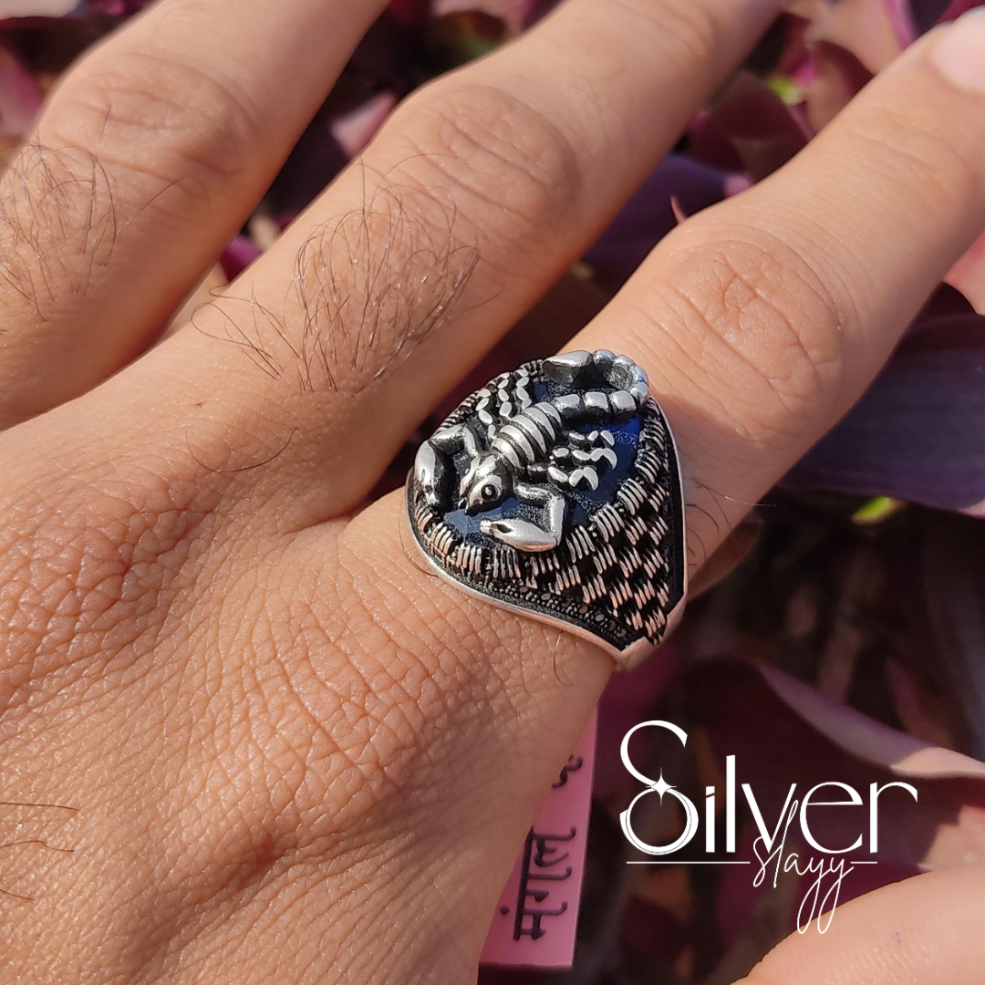 Scorpion Design Silver Ring | Bold Handcrafted Jewelry by SilverSlayy