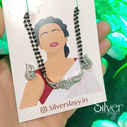 Double-Layered Silver Mangal Sutra Set | Elegant Jewelry by SilverSlayy