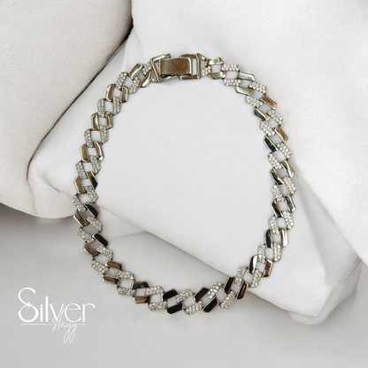 Premium Cuban Bracelet for Men - Micro-Set Stones and Elegant Design