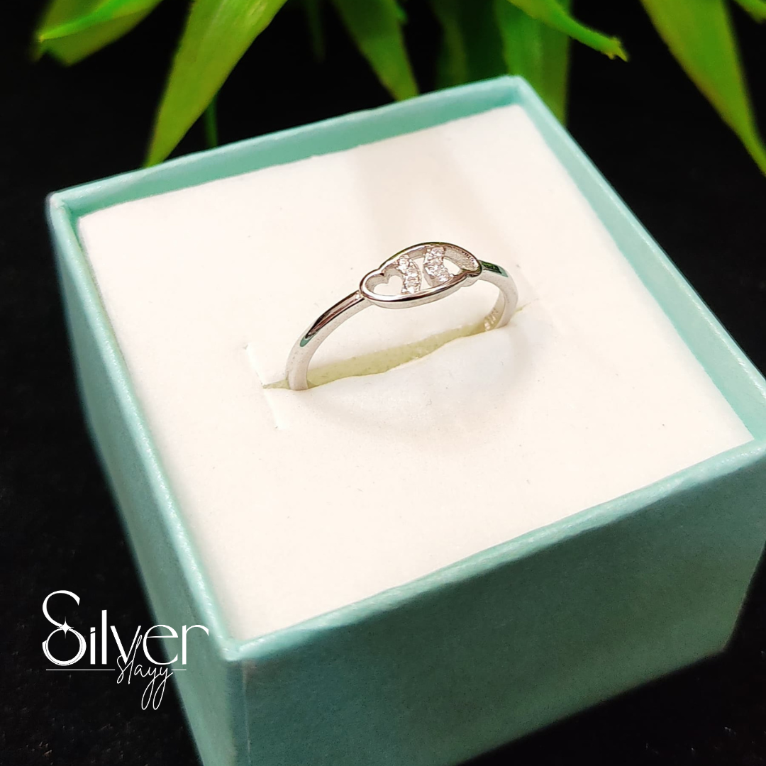 Sterling Silver Minimalist Heart Ring – Elegant & Affordable for Girls