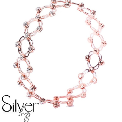 Rose Gold Ring-Cum-Kada Bracelet – Stylish Statement Jewelry for Women | Silverslayy