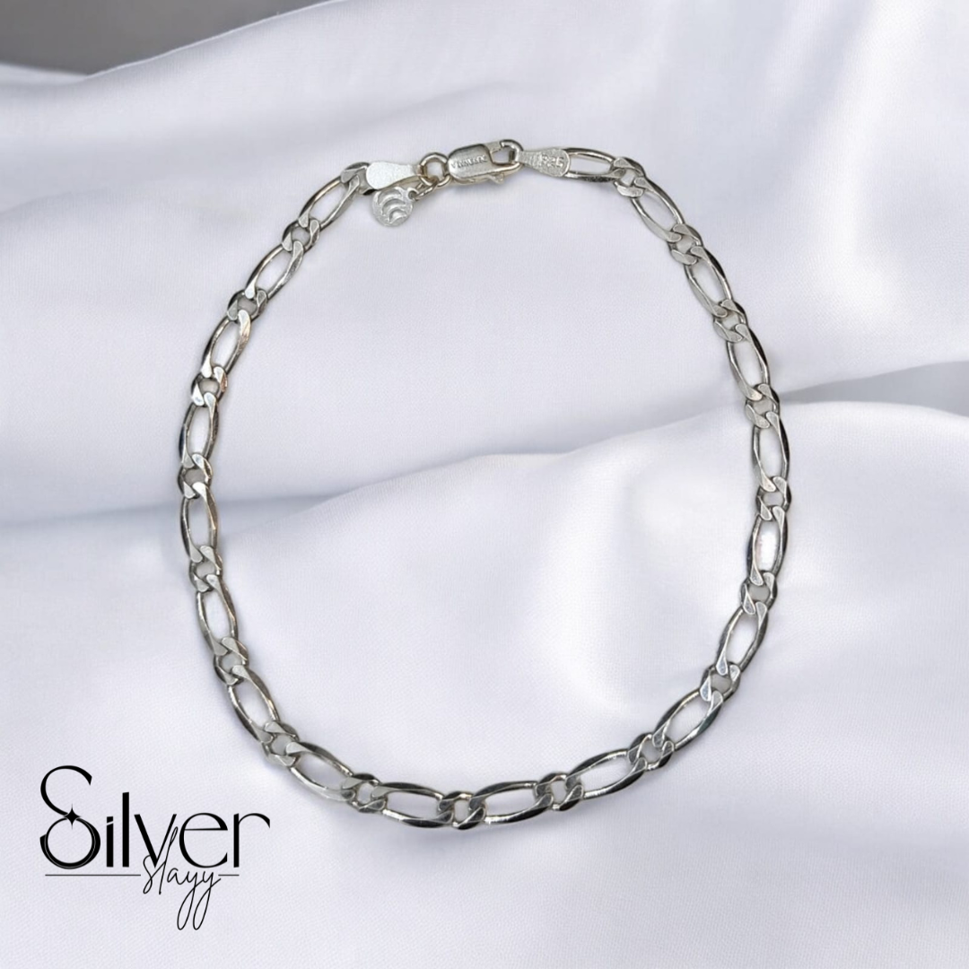 Men's Stylish Silver Chain Bracelet - Modern and Versatile Design