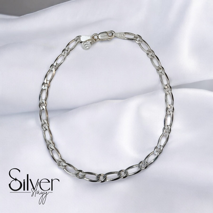 Men's Stylish Silver Chain Bracelet - Modern and Versatile Design