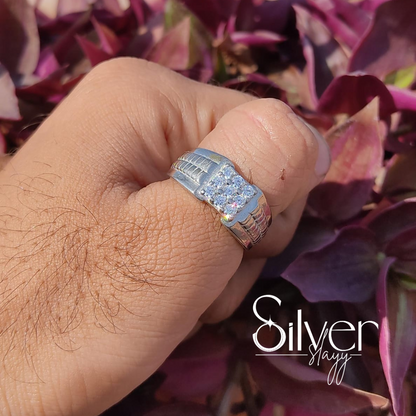 Elegant Silver CZ Ring | Sparkling Handcrafted Jewelry by SilverSlayy
