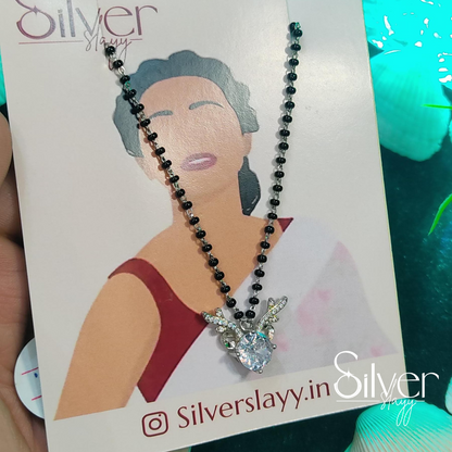 Elegant Silver Mangal Sutra Necklace | Jewelry by SilverSlayy