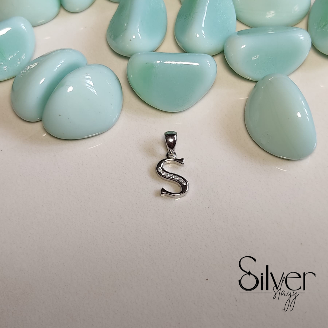 925 Sterling Silver Alphabet Pendant – Custom Initial Locket for Chains