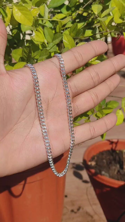 Classic Silver-Tone Chain Necklace for Men - Sleek and Durable