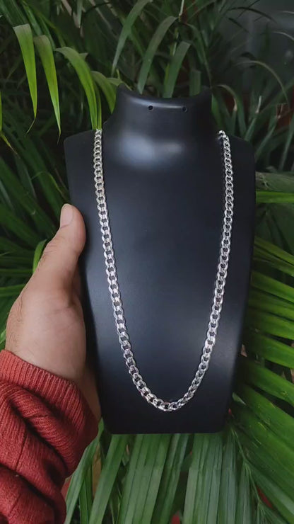 Classic 925 Sterling Silver Cuban Link Chain for Boys – Durable and Stylish