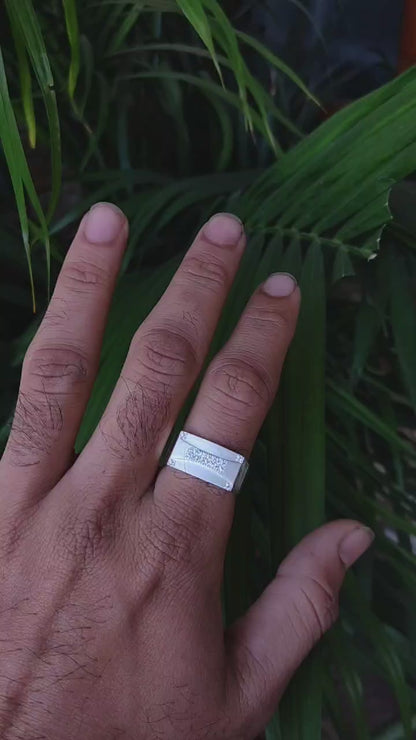 SilverSlayy Elegant Sterling Silver Band Ring – Sleek Design with Sparkling Stones