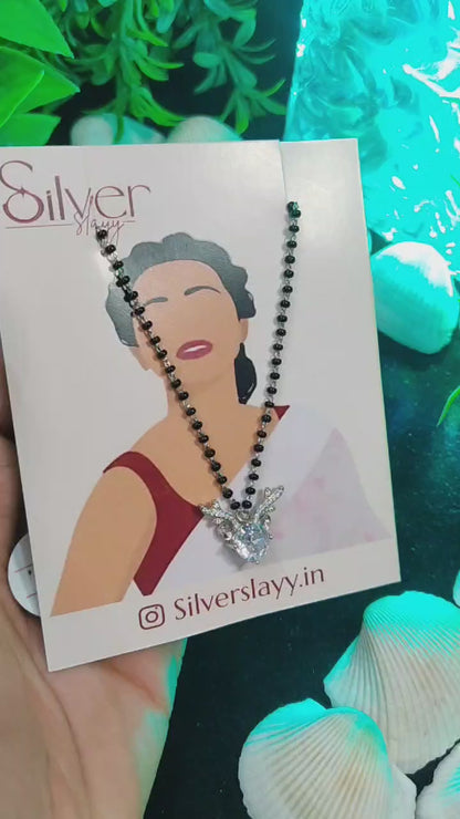 Elegant Silver Mangal Sutra Necklace | Jewelry by SilverSlayy