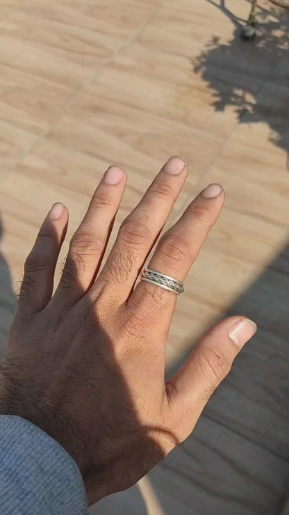 SilverSlayy Braided Sterling Silver Spinner Ring – Timeless Craftsmanship and Comfort
