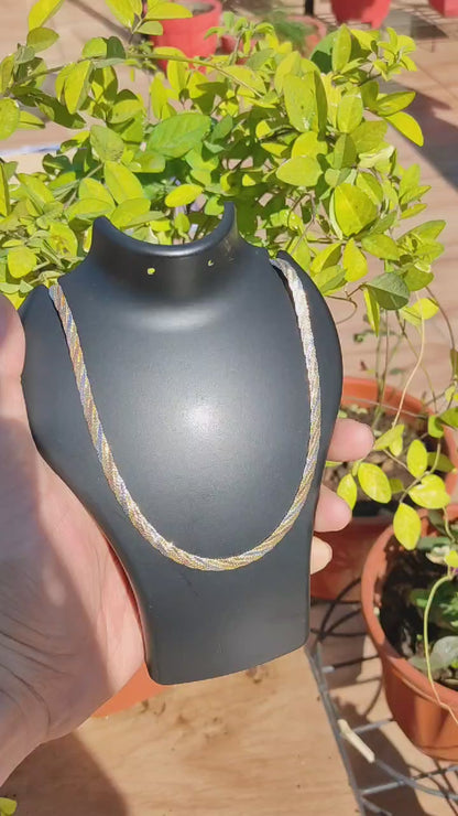 Elegant 20-Inch Multi-Tone Chain Necklace for Women - Adjustable Fit