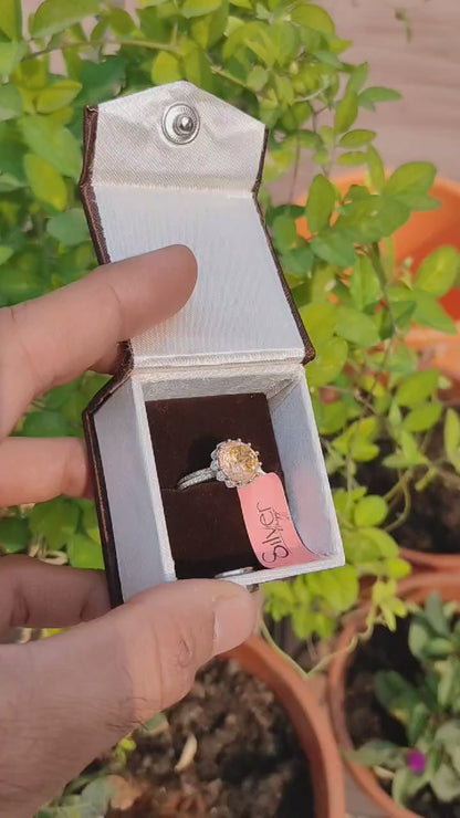 Stunning Yellow Citrine Sterling Silver Ring for Women – Festive Jewelry by Silverslayy