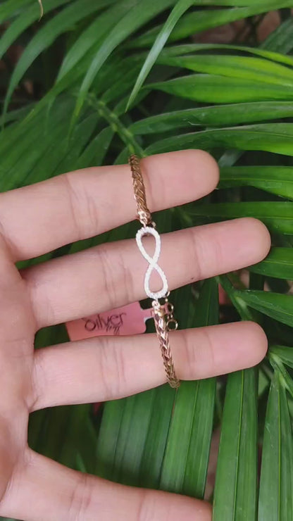 Stylish 925 Sterling Silver Bracelet with Infinity Charm for Women | SilverSlayy