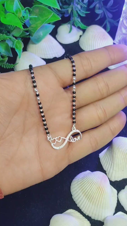 Infinity Love Silver Mangal Sutra | Modern Jewelry by SilverSlayy