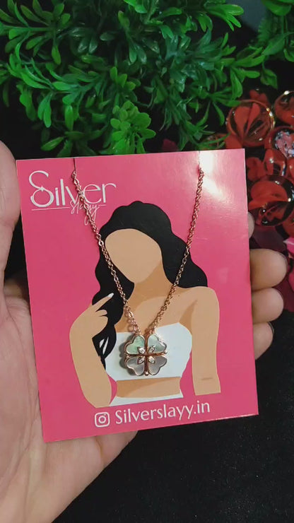 925 Sterling Silver Flower Dokia Chain for Her | Openable Design