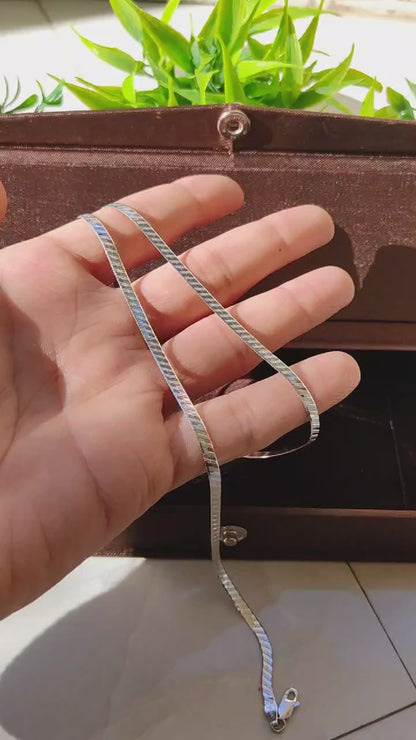 Snake Flat Italian 2-in-1 Designer Anklet - Adjustable 10-Inch Foot Jewelry