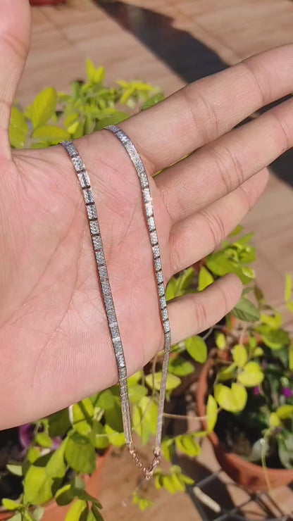 Elegant 10-Inch Rose Gold Italian Snake Chain Anklet with Adjustable Fit