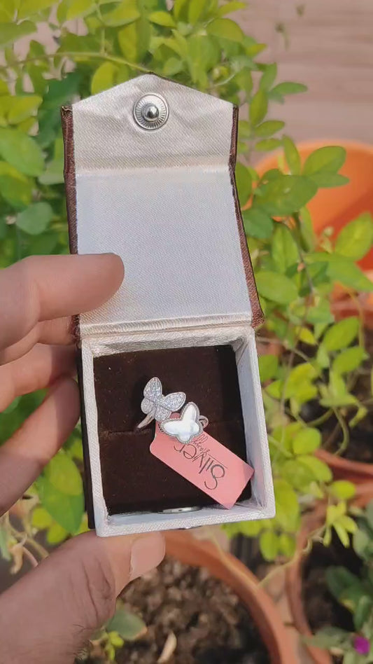 Elegant Butterfly Design Sterling Silver Ring for Women – Trendy & Chic | Silverslayy