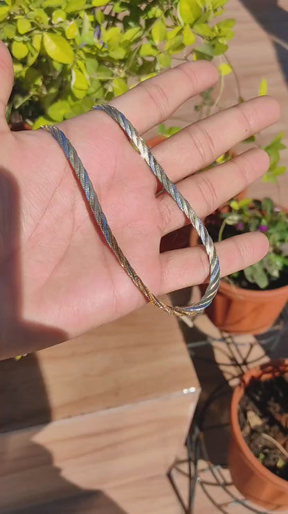 Elegant 20-Inch Multi-Tone Chain Necklace for Women - Adjustable Fit