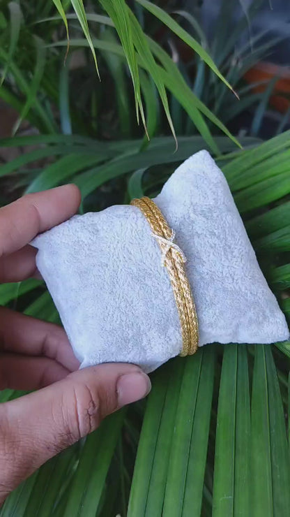 925 Sterling Silver Bracelet with Gold Polish | Openable Lock System