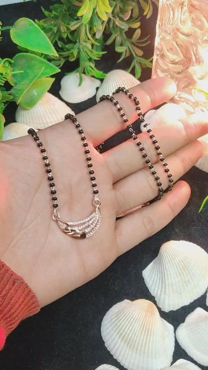 Elegant Single-Layered Silver Mangal Sutra | Timeless Jewelry by SilverSlayy